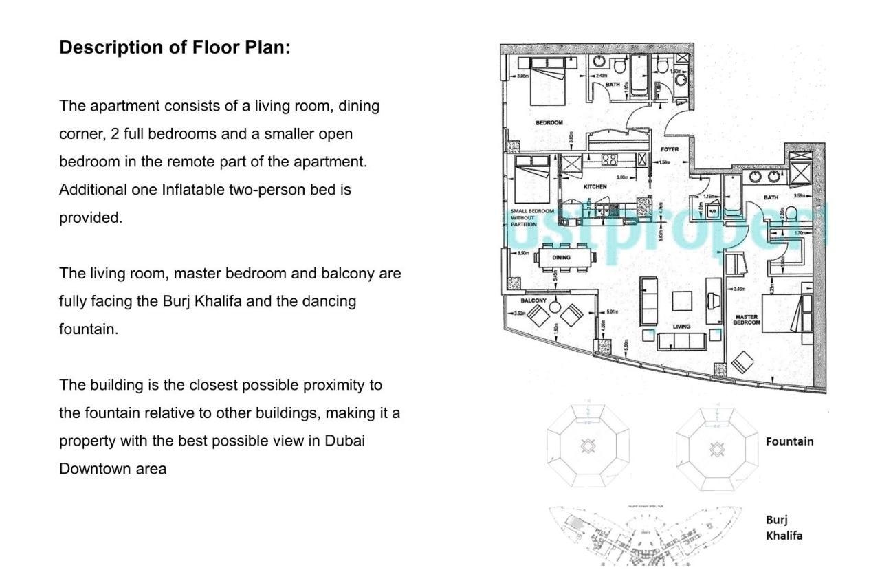 Elite Royal Apartment - Full Burj Khalifa & Fountain View - Brilliant - 2 Bedrooms & 1 Open Bedroom Without Partition Dubaj Exteriér fotografie